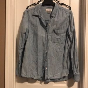 Light washed denim button down